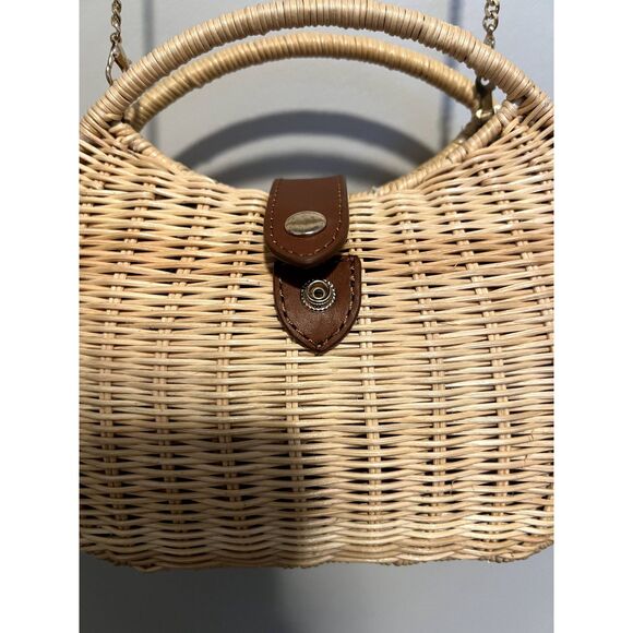 NWOT J.Crew Semicircle Rattan Clutch Style #BP512 - Picture 10 of 10
